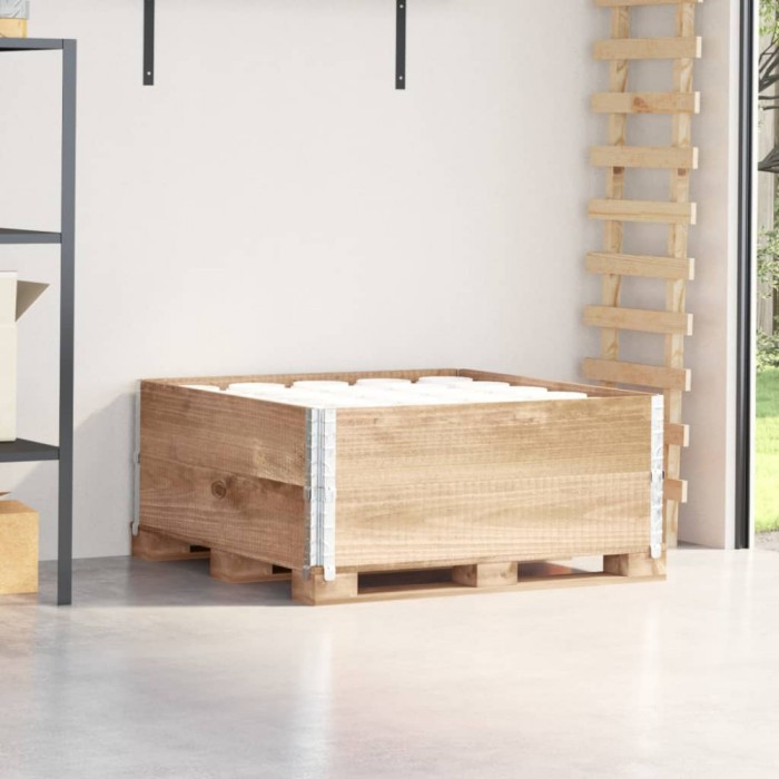 Gossi rame pentru paleti, 2 buc., 100x100 cm, lemn masiv de pin
