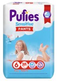 Scutece-chilotel Pufies Pants Sensitive Extra Large, Marimea 6, 15+ kg, 38 buc