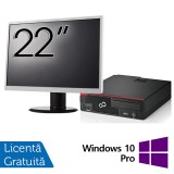 Pachet Calculator Fujitsu Esprimo D756 Desktop, Intel Core i5-6500 3.20GHz, 8GB DDR4, 240GB SSD, DVD-ROM + Monitor 22 Inch + Windows 10 Pro NewTechnol, Fujitsu Siemens