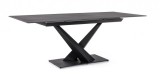 Cumpara ieftin Masa extensibila otel portelan negru Johannes 160/200x90x75 cm