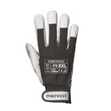 Manusi din piele, negru/alb, 2XL, Portwest