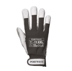 Manusi din piele, negru/alb, 2XL, Portwest