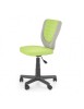 Scaun birou copii HM Toby, ergonomic, cadru polipropilena, rotativ, inaltime reglabila, 80 kg, gri/verde