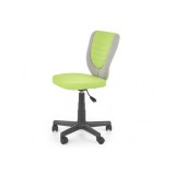 Scaun birou copii HM Toby, ergonomic, cadru polipropilena, rotativ, inaltime reglabila, 80 kg, gri/verde