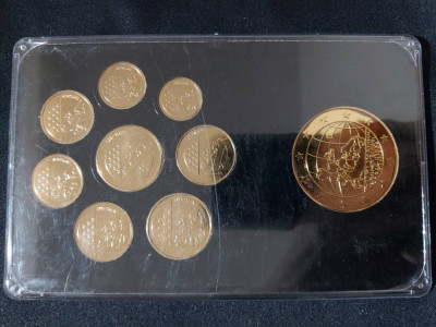 Set Euro - Probe Malta + medal placate cu aur foto