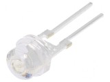 LED Verde 4,8mm 12000&divide;14400mcd 33&divide;38lm 140&deg; Raster 2,5mm, Optosupply