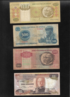 Set 4 bancnote Angola foto