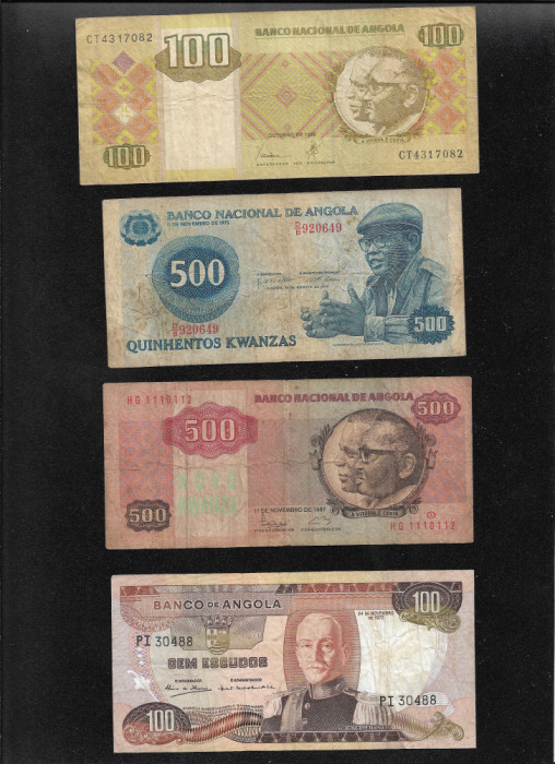 Set 4 bancnote Angola