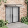 Copertina Usa vidaXL Negru 240x100 cm Policarbonat, Protectie Ploaie, Montaj Facil