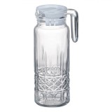 Ulcior Sticlă, Capacitate 1.1L, Diametru 9 cm, &Icirc;nălțime 24.5 cm, Capac Plastic Alb, Oem