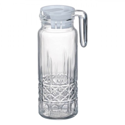 Ulcior Sticlă, Capacitate 1.1L, Diametru 9 cm, &amp;Icirc;nălțime 24.5 cm, Capac Plastic Alb foto