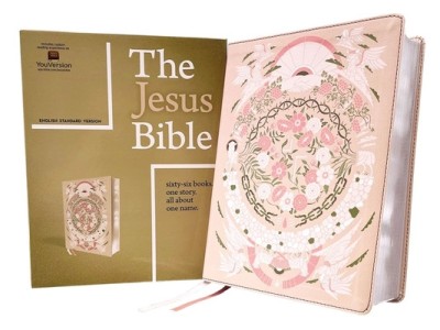 The Jesus Bible Artist Edition, Esv, Leathersoft, Peach Floral foto