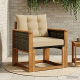 vidaXL Canapea Medie pentru Exterior Lemn Solid de Acacia natural 3438865