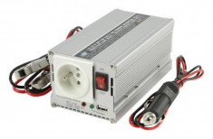 Invertor de tensiune 24V-230V,300W,iesire USB 5V,pin de pamantare,HQ 5412810141326 foto