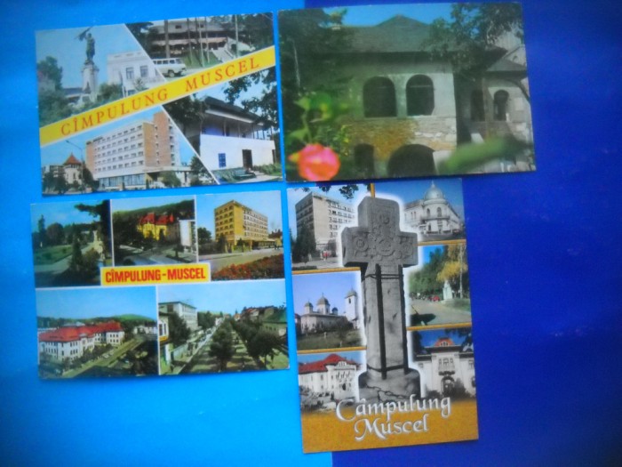 HOPCT LOT 2089 CAMPULUNG MUSCEL -JUD ARGES -4 CARTI POSTALE-CIRCULATE