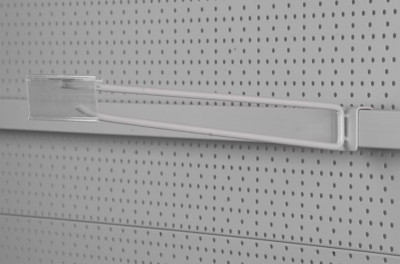 Rafturi de agățat H23 0400 mm, M08 cu etichetă de preț din PVC, pentru st&amp;acirc;lp foto