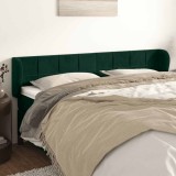 vidaXL Tăblie de pat cu aripioare verde &icirc;nchis 183x23x78/88 cm catifea 3117207