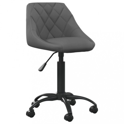 vidaXL Scaun de birou, gri &amp;icirc;nchis, catifea 3088847 foto
