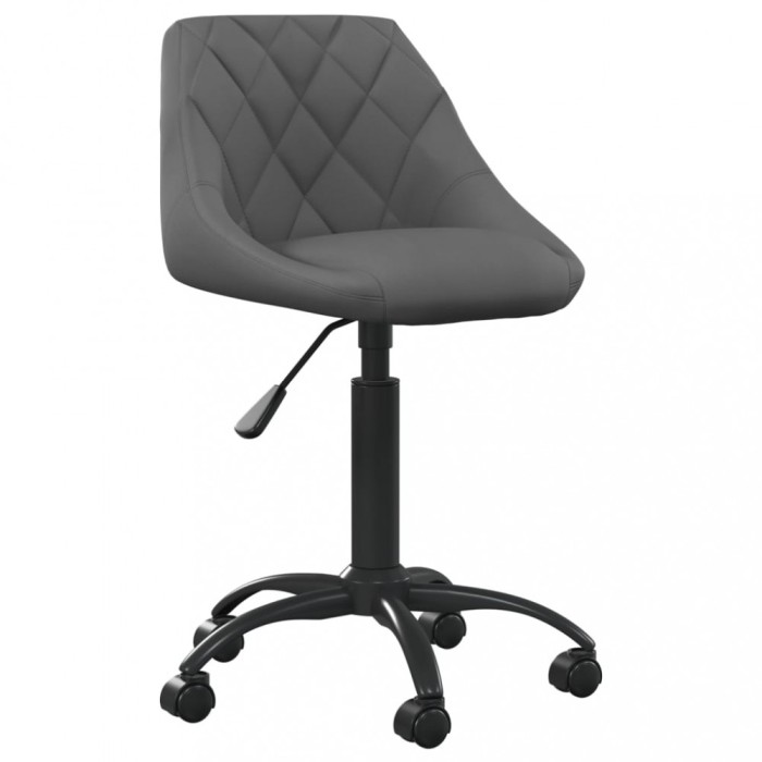 vidaXL Scaun de birou, gri &icirc;nchis, catifea 3088847