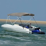 vidaXL Parasolar Bimini 4 arcuri pereți laterali 243x(230-244)x137 cm 94837