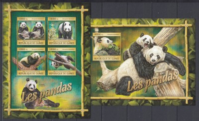 Guinea 2016 - URSI PANDA - BL+KB - MNH foto