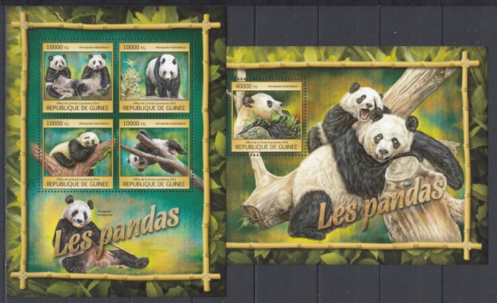 Guinea 2016 - URSI PANDA - BL+KB - MNH
