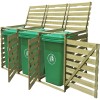 VidaXL Magazie de pubele triplă, 240 L, lemn tratat 42271