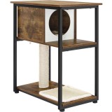FEANDREA Masuta laterala cu ascunzatoare culcus pentru pisici, 59x36x67 cm, maro Household NewTrend