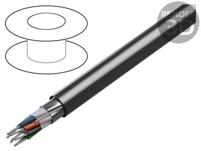 Cablu RS232 4x2x24AWG Ecranat Folie PVC foto