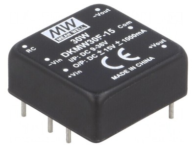 Convertor DC/DC 30W 9-36V la 15V/-15V THT foto
