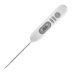 Termometru digital cu sonda Pufo, Incarcare USB, Functie memorie si calibrare, Alarma, Interval -50°C ~ +300°C, Model pliabil, Alb