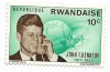 Rwanda - A 2-a aniversare a mortii lui John F. Kennedy, 1917-1963, 1965 - neobliterata, Oameni, Nestampilat