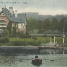 AMS# - ILUSTRATA VEDERE ESSEN A. RUHR, BOOTSHAUS BEI HUGEL 1907, CIRCULATA