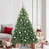 Brad de Crăciun artificial cu 300 LED Verde 180 cm PE și PVC