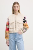Desigual geacă bomber AUSTIN culoarea bej, de tranziție, 25SWEW51
