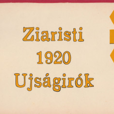 1920 Romania - Carnet filatelic particular Ziaristi serie completa stampila Cluj