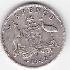 Australia 6 Pence George VI 1942