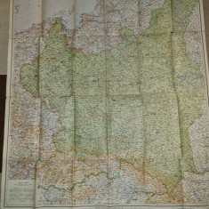harta poloniei - anii 1910 - 1920 - dimensiuni 107/88 cm
