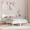 vidaXL Cadru de pat cu headboard Alb 135 x 190 cm 872114
