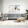 VidaXL Canapea extensibilă &icirc;n formă de L gri 279x140x70 cm catifea