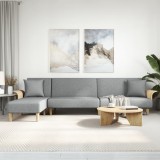 vidaXL Canapea extensibilă &icirc;n formă de L gri 279x140x70 cm catifea