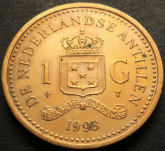 Moneda exotica 1 GULDEN - ANTILELE OLANDEZE, anul 1993 * cod 2910 foto