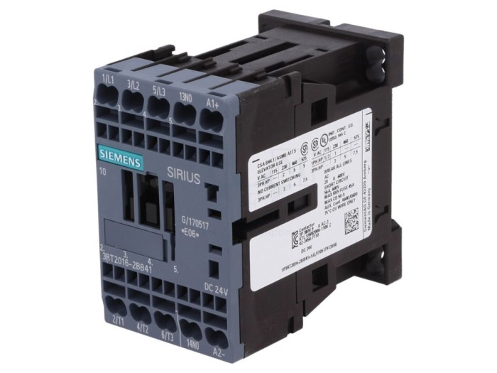 Contactor 3P NO 24VDC 9A