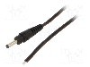 Cablu alimentare DC, cabluri, DC 3,5/1,3 mufa, negru, 0,5m, WEST POL - P13-TT-T035-050BK