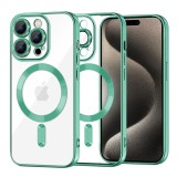 Husa premium iPhone 15 Pro Max Techsuit Luxury Crystal MagSafe, verde deschis