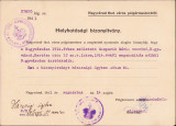 HST A2201 Adeverință de domiciliu 1941 Oradea
