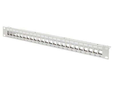 Patch Panel Keystone 24 porturi RACK 19&amp;quot; gri - DIGITUS foto