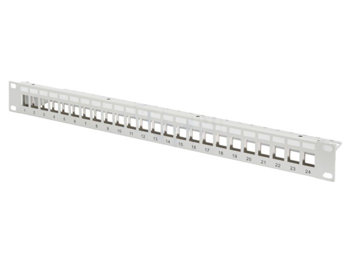Patch Panel Keystone 24 porturi RACK 19" gri - DIGITUS