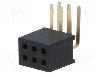 Conector 6 pini, seria {{Serie conector}}, pas pini 1,27mm, CONNFLY - DS1065-14-2*3S8BR