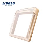 Cumpara ieftin Capac de protectie rezistent la apa IP44 pentru prize din sticla Livolo, auriu